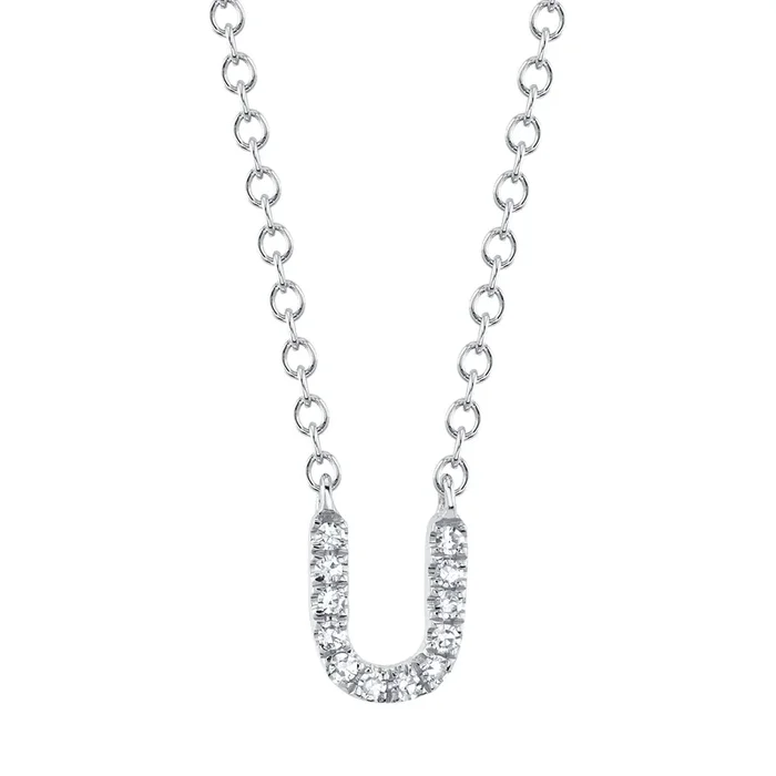 Diamond Necklace – Initial U