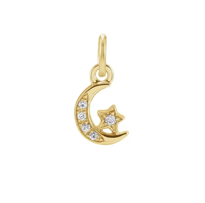 Diamond Pave Moon Charm