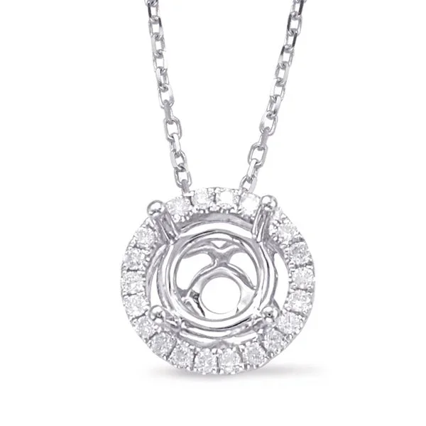 Diamond Pendant Halo For 1ct Center