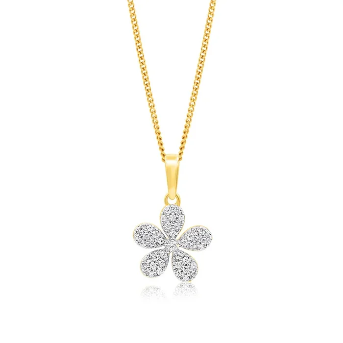 Diamond Pendant in 9ct Yellow Gold