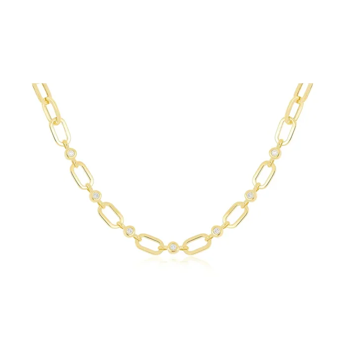 Diamond Pillow Jumbo Link Chain Necklace