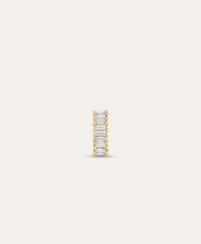 Diamond Prong Set Baguette Big Bead – Lab Grown