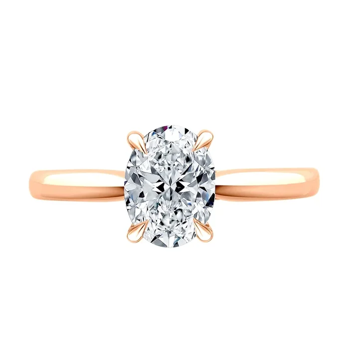 Diamond Semi Mount Ring | 14k Rose with White (1.50ct Head)