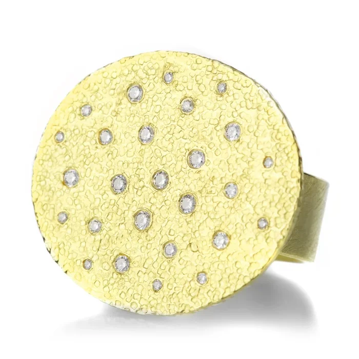 Diamond Silk Textured Ring