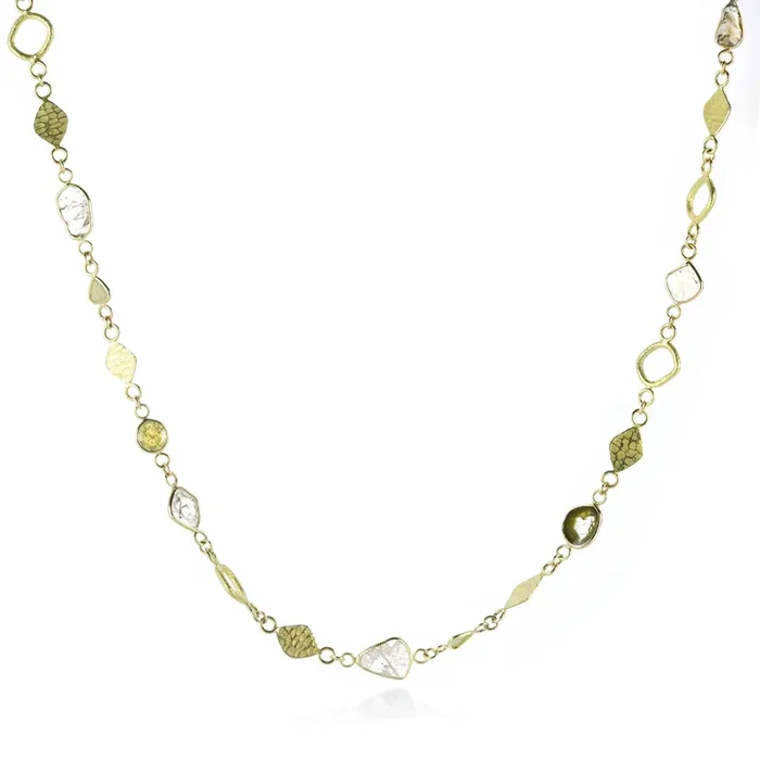 Diamond Slice Link Necklace