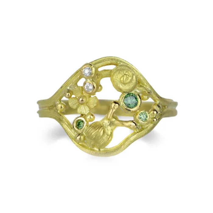 Diamond Snail Ring