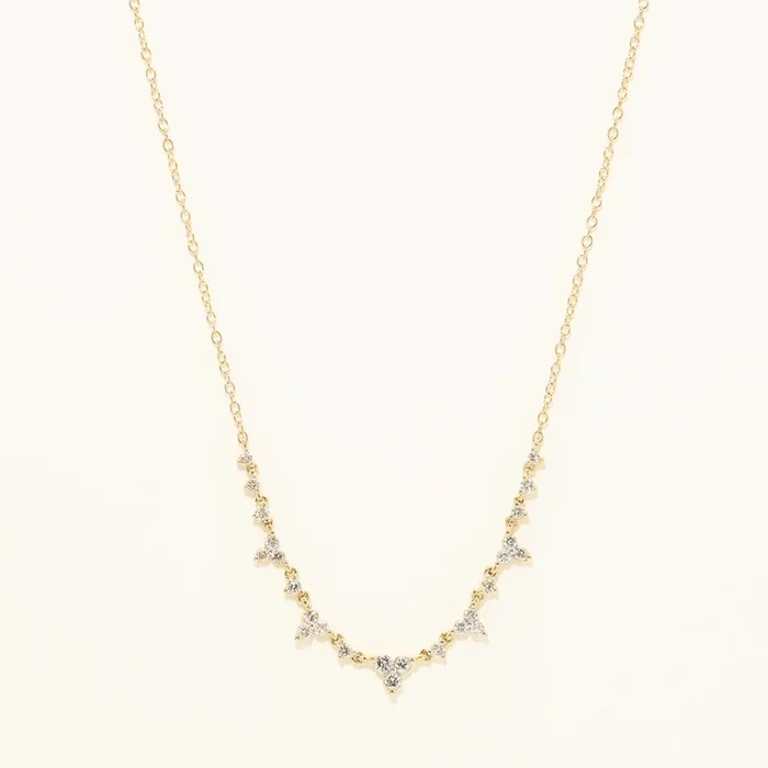 Diamond Station Necklace in 14kt Yellow Gold (1/2ct tw)