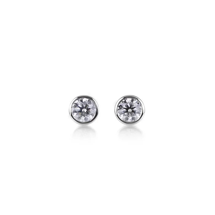 Diamond Stud Earrings in Platinum
