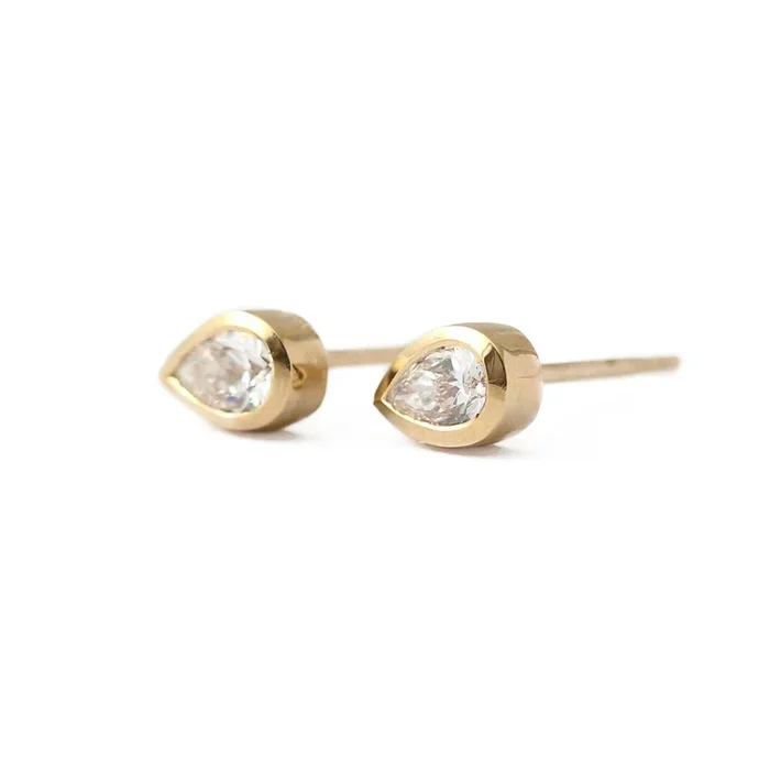 Diamond Tear Drop (Pear) Earrings