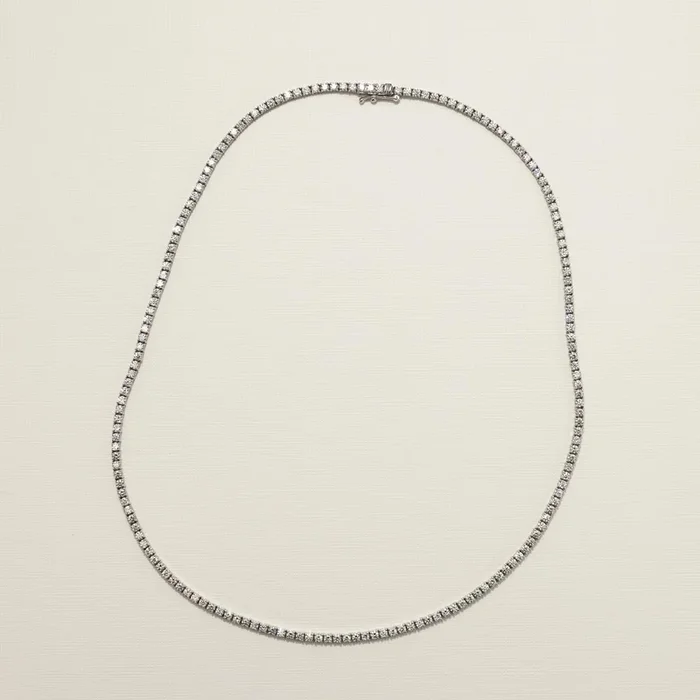 Diamond Tennis Necklace in 14kt White Gold (6 3/4ct tw)