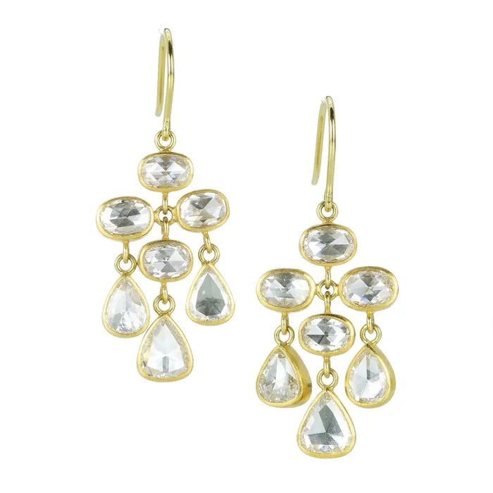 Diamond Trapeze Earrings