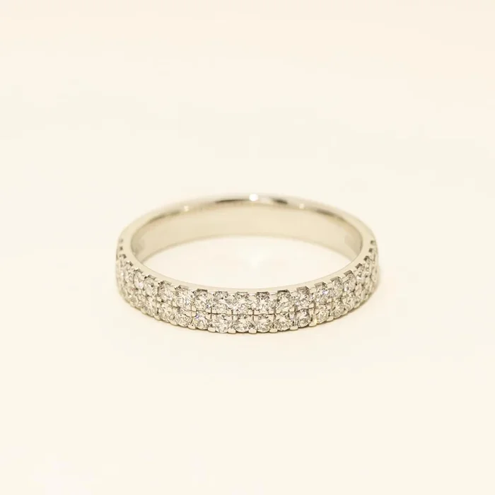 Diamond Two Row Band in Platinum (1/2ct tw)