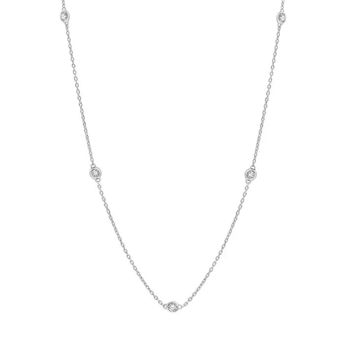 Diamonds By The Yard Necklace in 14kt White Gold (1/2ct tw)
