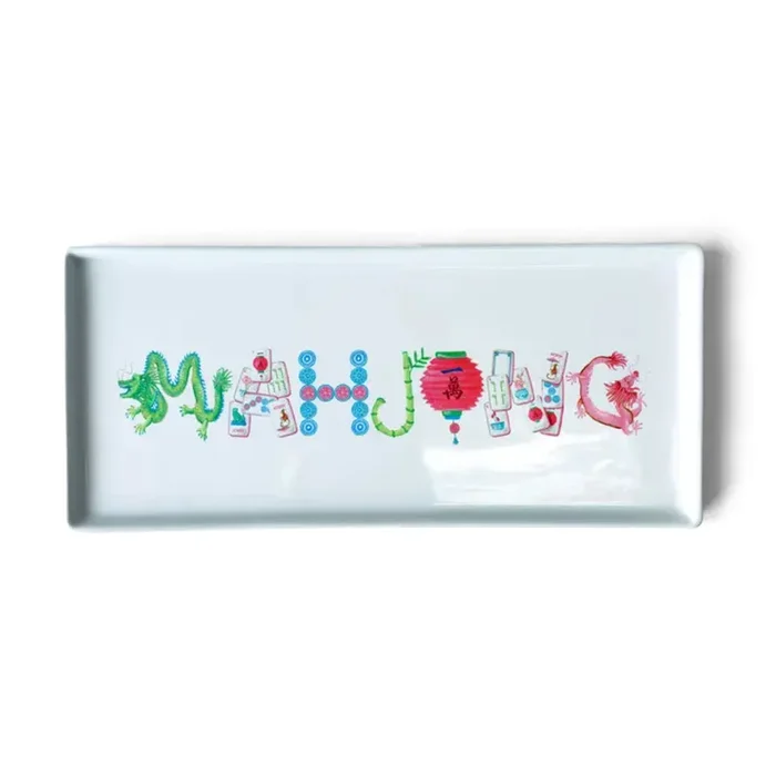 Dishique Mahjong Icons Typography Tray 10.5″ Long