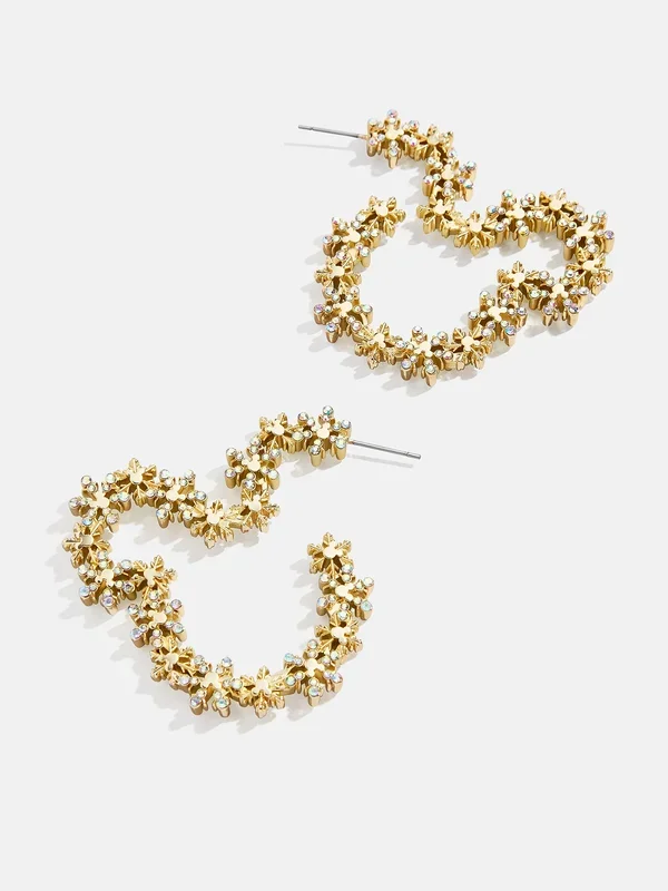 Disney Mickey Mouse Let It Glow Earrings – Statement Snowflake Earrings