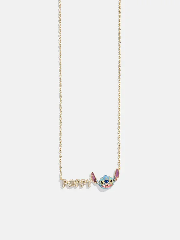 Disney Stitch Custom Nameplate Necklace – Mini Block
