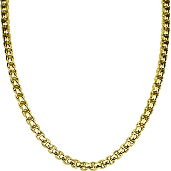 Divine Luxury Box Chain Magnetic Closure 30″ Necklace (Goldtone)