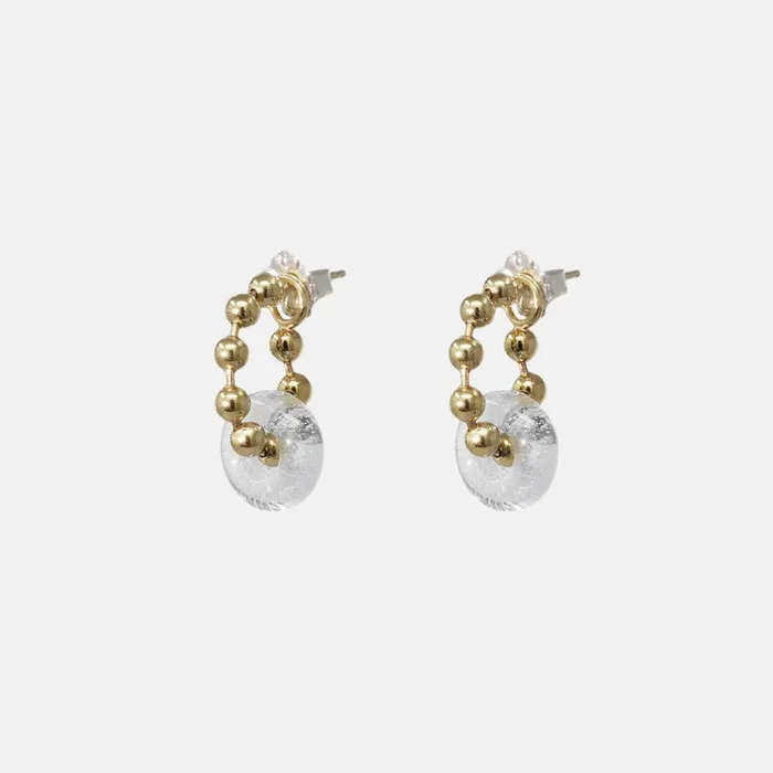 Donut Ball Hoop Earrings