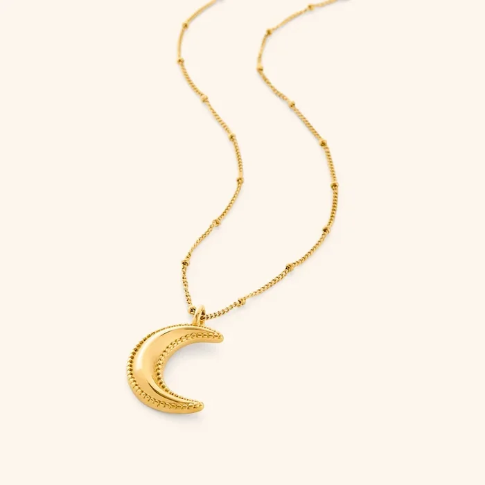 Dotted Crescent Necklace