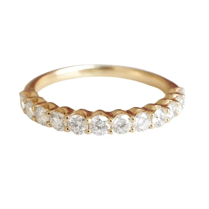 Double Shared Prong Diamond Band