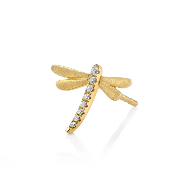 Dragonfly Stud with Diamonds
