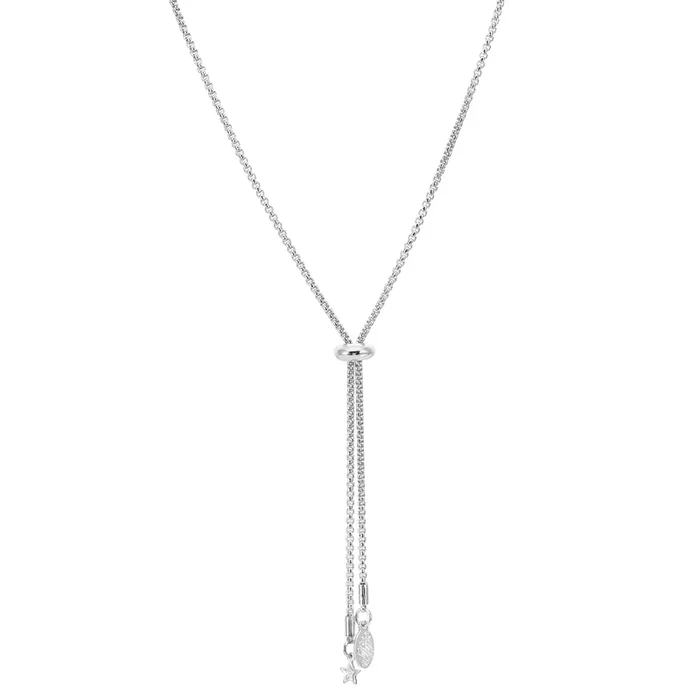 Dreamer 32″ Slide Chain Necklace (Sterling Silvertone)