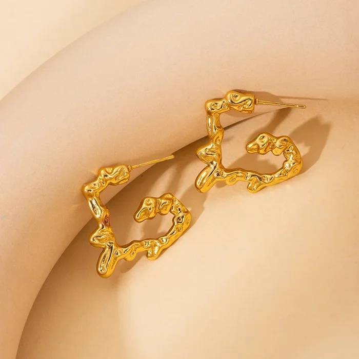 Dripping Heart Hoop Earrings