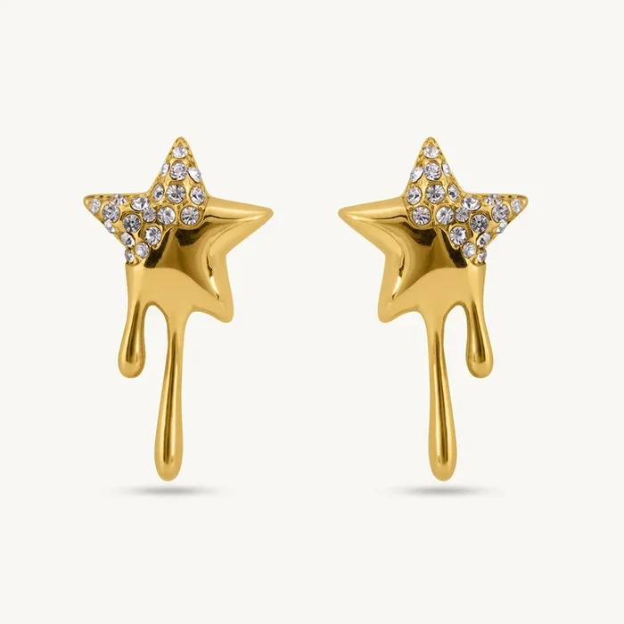Dripping Star Drop Earrings