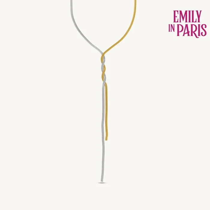 Dual-Tone Spiral Twist Sleek Necklace