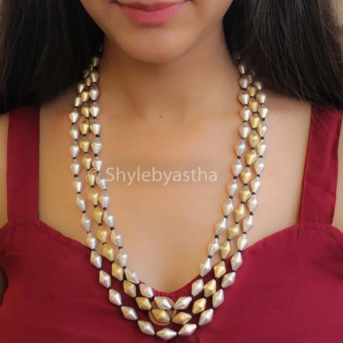 Dulari 3 Layered Dholki Mala