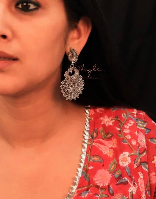 Dulari Dancing Peacock Earrings