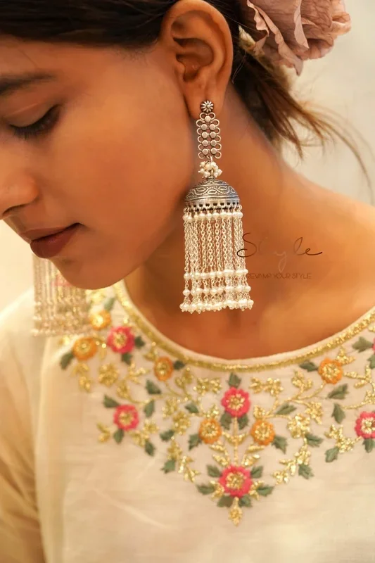 Dulari Freshwater Pearl Waterfall Jhumka