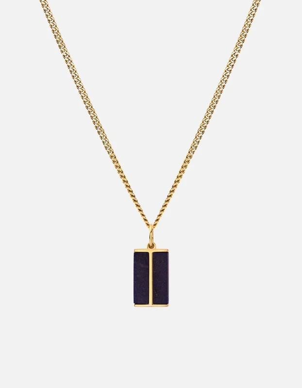 Duo Lapis Necklace, Gold Vermeil