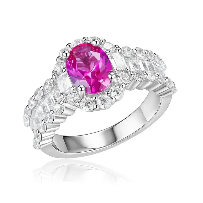 Edith Cocktail Ring in Pink Sapphire