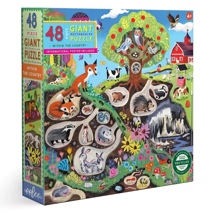 Eeboo Within the Country 48 Piece Giant Puzzle