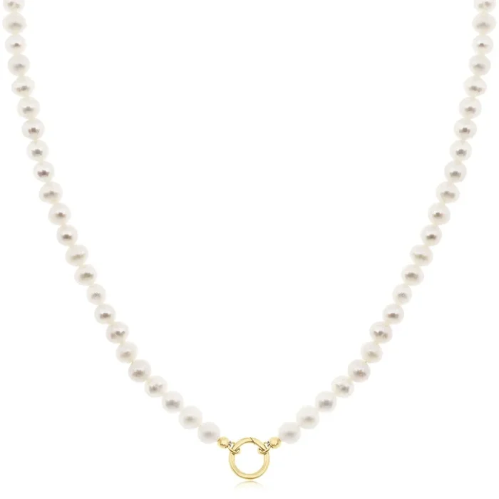 EF COLLECTION 14K Gold Pearl Necklace