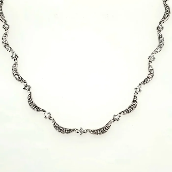 Effy 14kt White Gold and Diamond Necklace
