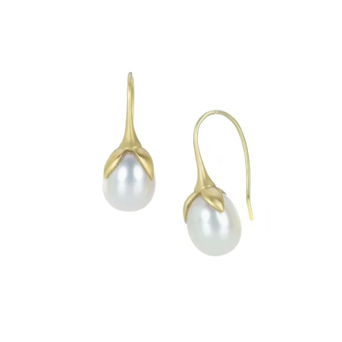 Eggplant Pearl Earrings