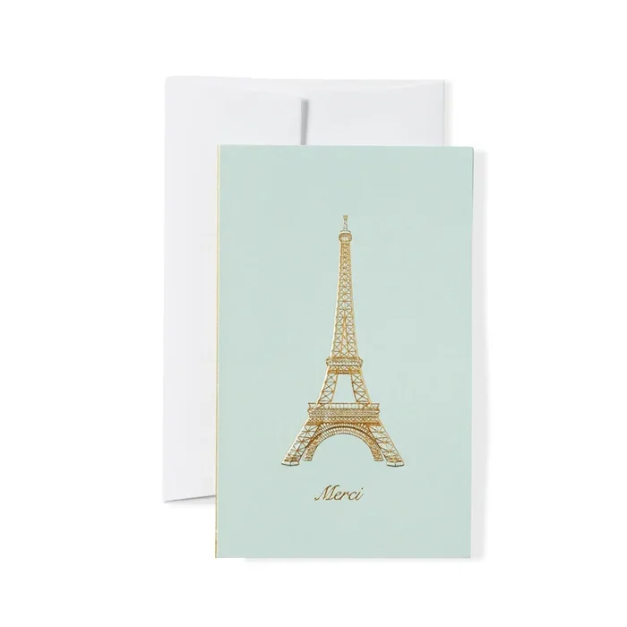 Eiffel Tower ‘Merci’ Mini Note Cards, Set of 8