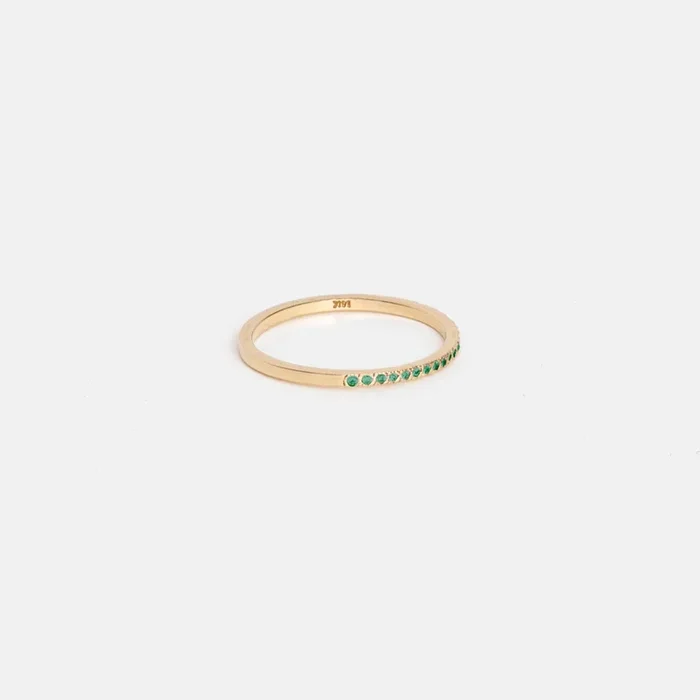 Eile Ring with Emeralds