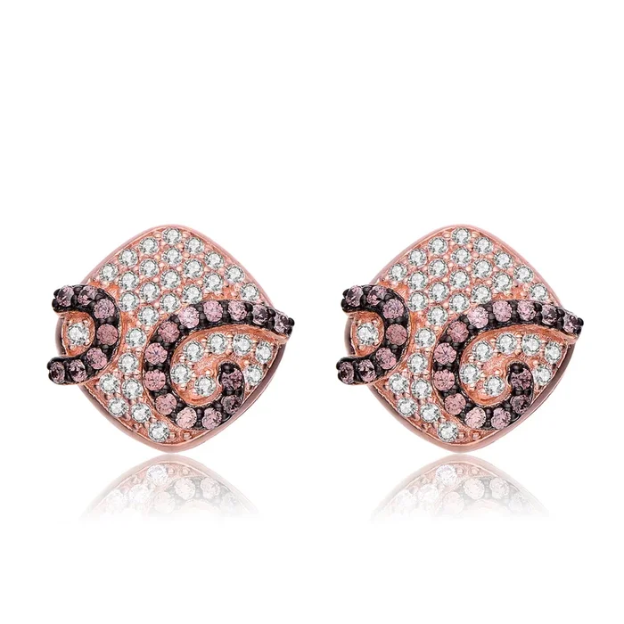 Elaine Swirls Square Earrings
