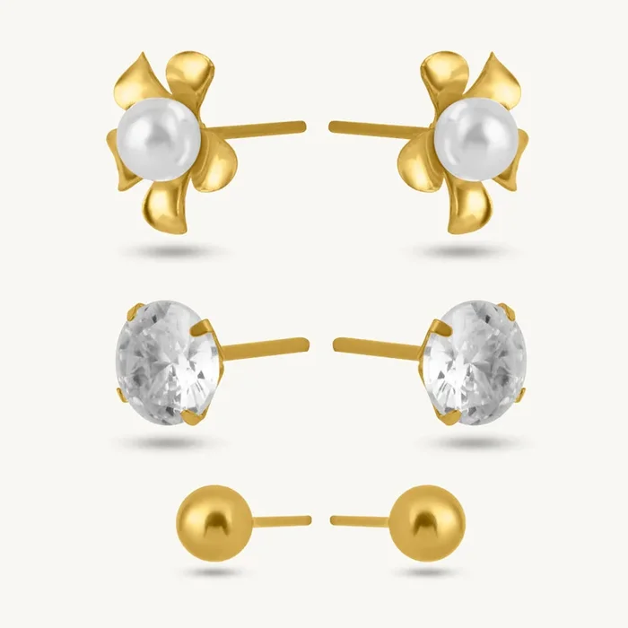Elegance Mix 3-Pair Earring Set