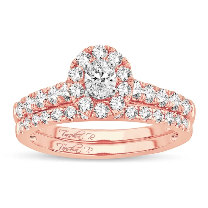 Elegant 14K 1.00CT Fancy Cut Bridal Ring