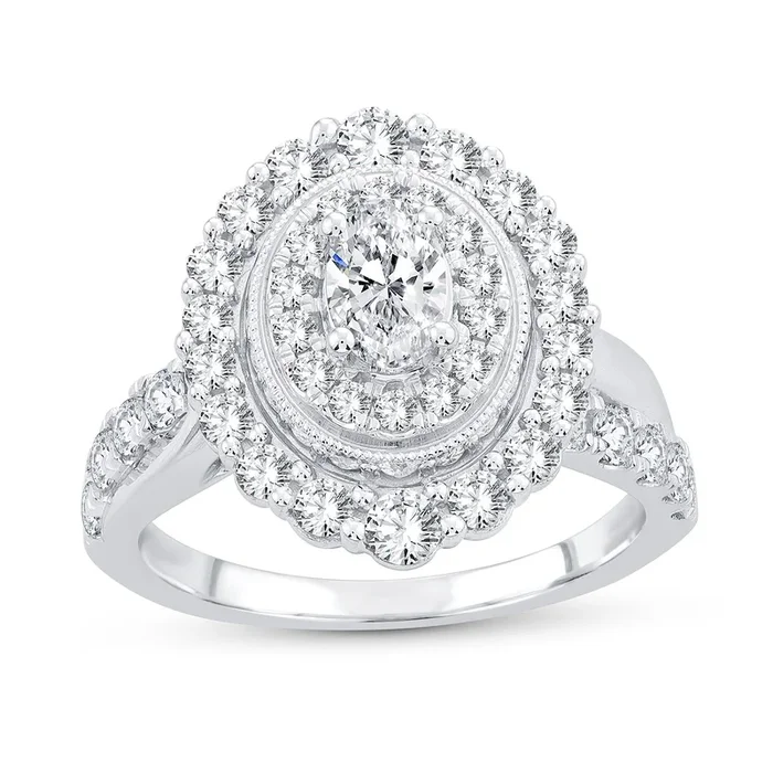 Elegant 14K 1.50ct Fancy Cut Diamond Ring