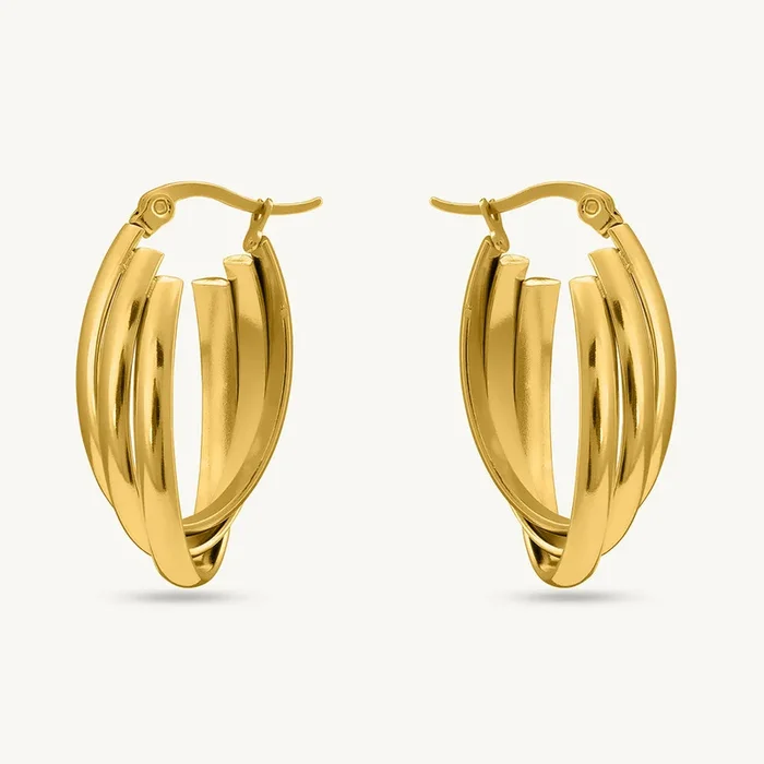 Elegant Oval Hoop Earrings