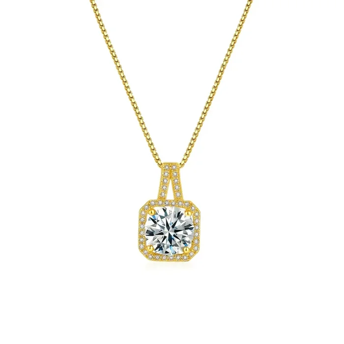 Elena Halo Pendant Necklace