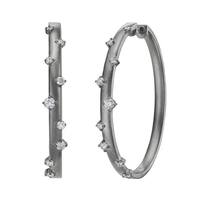 Elfa Diamond Hoop Earrings