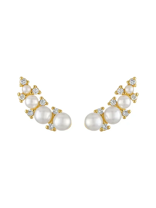 Elin Pearl Climber Earring
