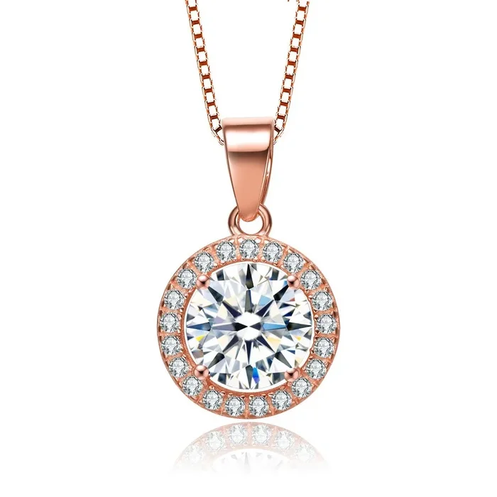 Elise Dainty Halo Necklace