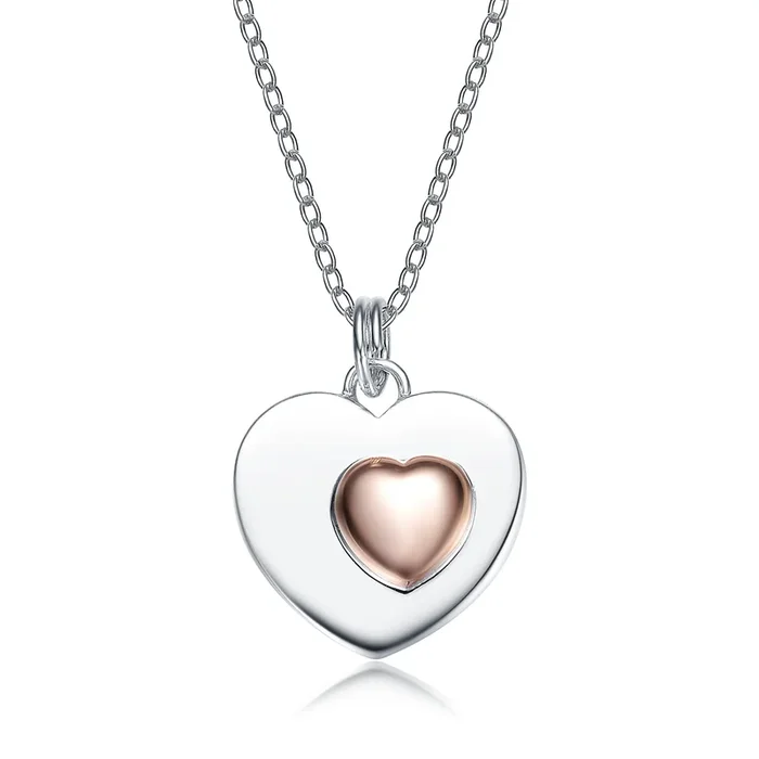 Elise Double-Heart Pendentif Necklace